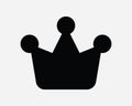 Crown Icon Royal Headwear King Queen Head Emperor Luxury Prince Princess Outfit Priest Shape Line Outline Sign Symbol EPS Vector Royalty Free Stock Photo