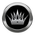 Crown icon silver Royalty Free Stock Photo