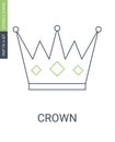 Crown Icon in trendy flat style isolated on white. Crown symbol for your web site design, logo, app, UI. Vector.