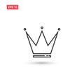Crown icon vector design isolated 3 Royalty Free Stock Photo