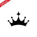 Crown icon. Vector illustration white background. Royalty Free Stock Photo