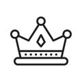Crown icon vector image. Royalty Free Stock Photo