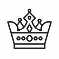 Crown icon vector image. Royalty Free Stock Photo