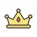 Crown icon vector image. Royalty Free Stock Photo