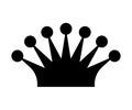 Crown icon vector isolated on white background. Royalty Free Stock Photo