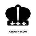 Crown icon vector isolated on white background, logo concept of Royalty Free Stock Photo