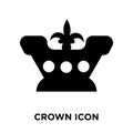 Crown icon vector isolated on white background, logo concept of Royalty Free Stock Photo