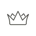 Crown icon vector. Line king symbol. Royalty Free Stock Photo