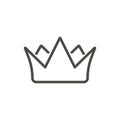 Crown icon vector. Line king symbol.