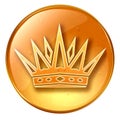 crown icon yellow Royalty Free Stock Photo
