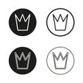 Crown icons set. Royalty symbols. Monarchy vector design. Vector illustration. EPS 10. Royalty Free Stock Photo