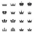 Crown icons, flat design vector illlustion eps10.