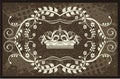 Crown illustration with vines Royalty Free Stock Photo