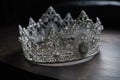 Crown With Intricate Lace Patterns, Exuding Delicate Sophistication. Generative AI