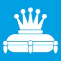 Crown king icon white Royalty Free Stock Photo