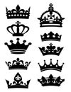 Crown King Icons Vector Collection fleur de lis