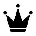 Crown, king, leader flat vector icon illustration