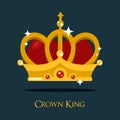 Crown of king or queen, princess vector icon Royalty Free Stock Photo