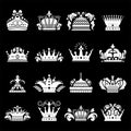 Crown king vintage premium white badge heraldic ornament luxury kingdomsign vector illustration.