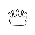 Crown line icon. Royal badge. King, queen symbol. Vector. Royalty Free Stock Photo