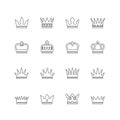 Crown line icons