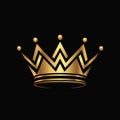 Golden crown Logo abstract design vector. Royalty Free Stock Photo