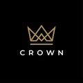 Crown logo design Royalty Free Stock Photo