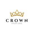 Crown logo king vector royal icon. Queen logotype symbol luxury design