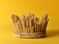 Crown made of wheat ears of cereals Royalty Free Stock Photo