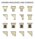 Crown moulding icon Royalty Free Stock Photo