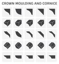 Crown moulding cornice