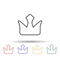 crown multi color style icon. Simple thin line, outline vector of web icons for ui and ux, website or mobile application Royalty Free Stock Photo
