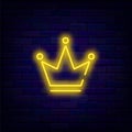 Crown neon icon collection. Casino symbol. Gambling concept. Bright logo. Vector stock illustration