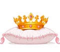 Crown on the pillow Royalty Free Stock Photo