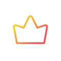 Crown pixel perfect gradient linear ui icon