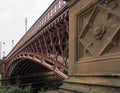 Crown point bridge crossing the river aire in leeds a single span fretted cast iron construction opened in 1842 Royalty Free Stock Photo