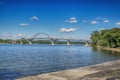 Crown Point Bridge over Lake Champlain Royalty Free Stock Photo