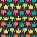 Crown Prince And Princess Royal Symbol Seamless Colored Pattern