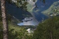 Crown Princess anchored in Geiranger Norway