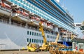 Crown Princess cruise ship docked at the Seattle waterfront