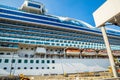 Crown Princess cruise ship docked at the Seattle waterfront Royalty Free Stock Photo