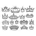 Crown Queen & King clipart set