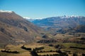 Crown Range Road Scenic Lookout, just outside of Queenstown, New Zealand Royalty Free Stock Photo