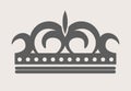 Crown royal diadem or tiara with ornate ornament vector flat isolated icon Royalty Free Stock Photo