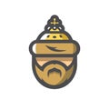 Crown Russian tsar Vector icon Cartoon illustration.