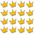Crown seamless pattern hand drawn on white font for textures wrapping and kids style Royalty Free Stock Photo