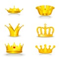 Crown set on white Royalty Free Stock Photo