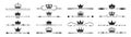 Crown silhouette collection, royal luxury crown set. Premium crowns. Frames and borders. Vector illustration Royalty Free Stock Photo