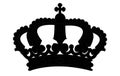 Crown silhouette on white Royalty Free Stock Photo