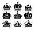 Crown Silhouettes, art vector design